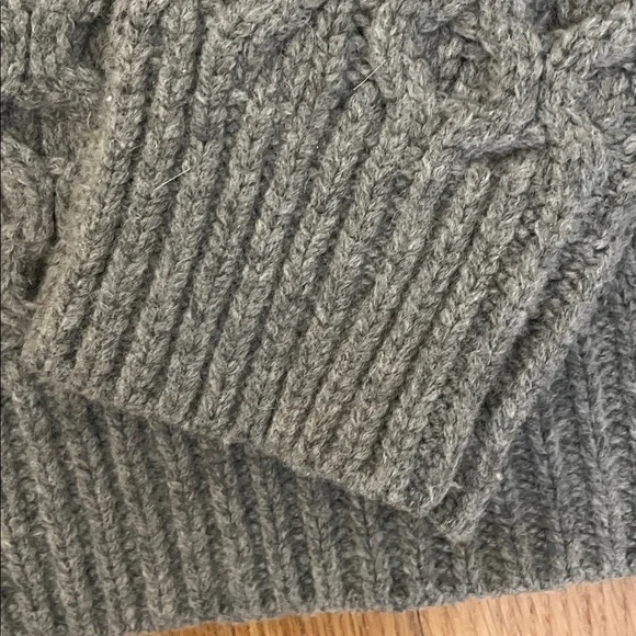 Hill House The Kennedy Sweater gray Fisherman Knit Rory Gilmore Sweater XS SMALL - Picture 7 of 9